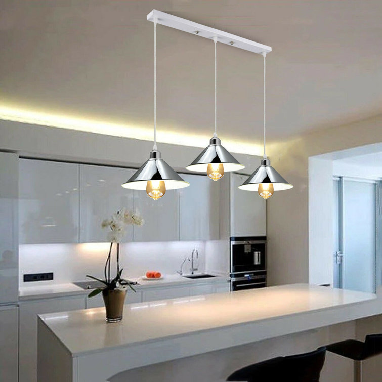 Breakwater Bay Martinique 3 Light Chrome Kitchen Island Pendant